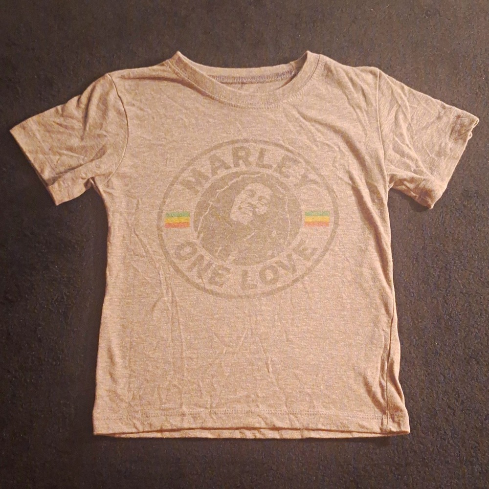 Zion Rootswear Bob Marley One Love Gray Graphic T-Shirt Youth 5T